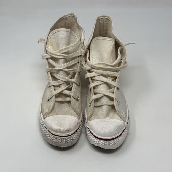 Converse White Vintage Shoes for Children for sale | eBay Converse Sneakers Childrens Youth Size 1.5 Off White Vintage 50s USA Made FLAWS